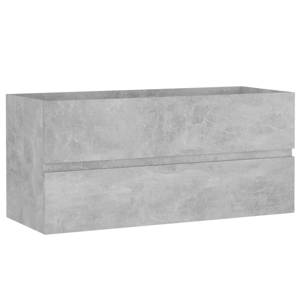 betonszürke forgácslap mosdószekrény 100 x 38,5 x 45 cm (804768)