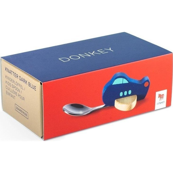 Łyżka dla dzieci - samolot granatowy