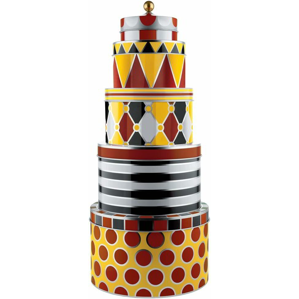 Alessi MW31S3 Cirkusz mintás tároló dobozkészlet (3 darabos) (MW31S3)