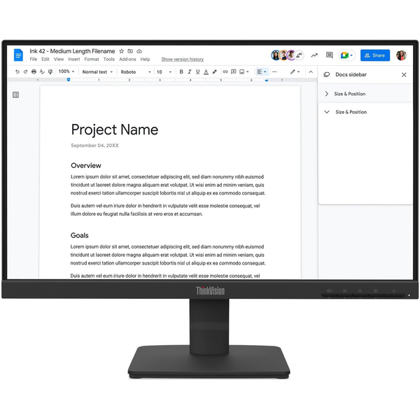 Lenovo ThinkVision S22-4e LED display 54,6 cm (21.5") 1920 x 1080 Pixel Full HD Nero