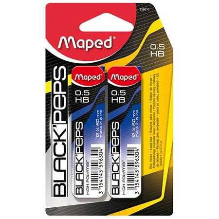 Maped Black Peps HB 12 szálas Grafitbél - 0.5 mm (24 szál) (559610)