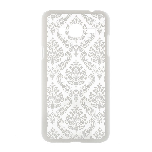 Műanyag telefonvédő (damaszkuszi virág minta) FEHÉR [Samsung Galaxy J3 (2016) SM-J320] (5996457649167)