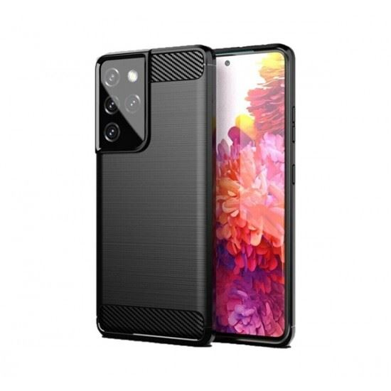 Forcell Carbon Samsung Galaxy Galaxy S23 hátlap tok fekete (70143) (FO70143)