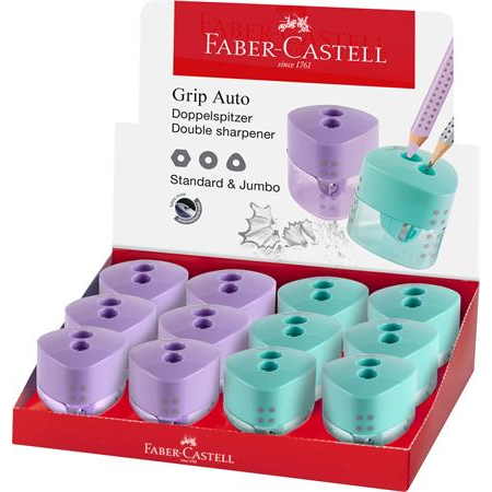 Exp 12 Afilalapices Doble Con Deposito Grip 2001 Colores Surtidos