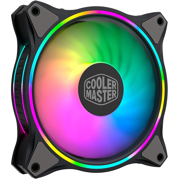 Вентилатор Cooler Master, SickleFlow 120 ARGB, 12 см, Тип лагер, ARGB LED осветление, PWM управление, Максимално ниво на шум 27 dBA, Черен