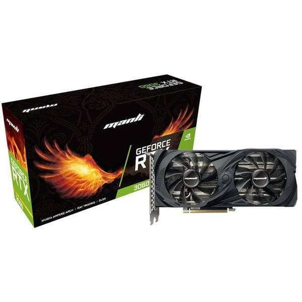 Manli GeForce RTX 3060 12GB Twin videokártya (N63030600M25002)