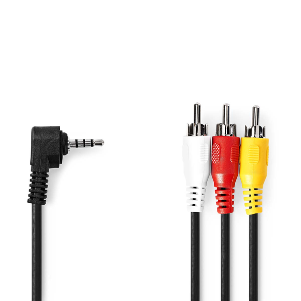 Nedis CVGL 3.5mm Jack apa - 3x RCA apa Kábel (2m)