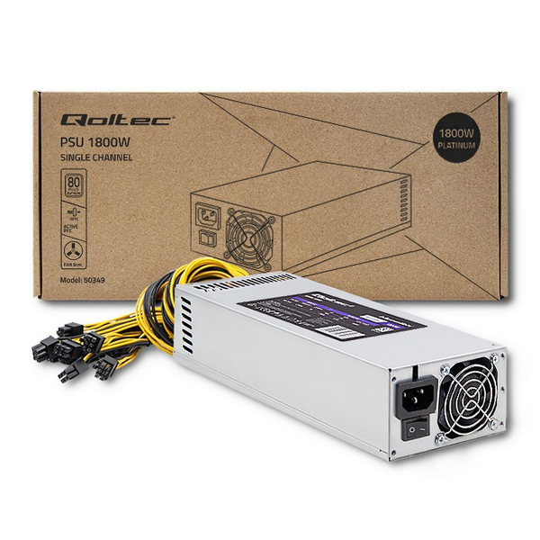 Qoltec 1800W Gaming Miner 80+ Platinum Tápegység
