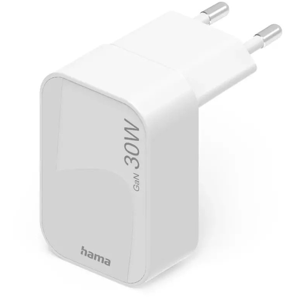 Hama USB-s töltőkészülék 30.00 W USB-C® Power Delivery 3.0, QC 2,0, QC 3.0 Fehér Aljzat dugó GaN, USB Power Delivery (USB-PD)