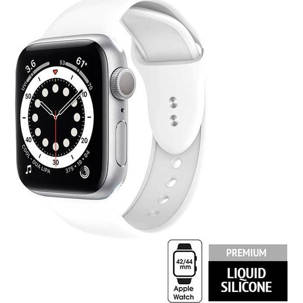 Crong Crong Liquid - Pasek do Apple Watch 42/44mm (biały)
