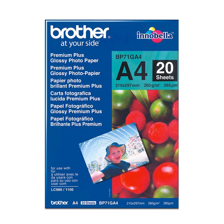 Brother BP71GA4 fotopapír A4 Modrá, Červená (BP71GA4)