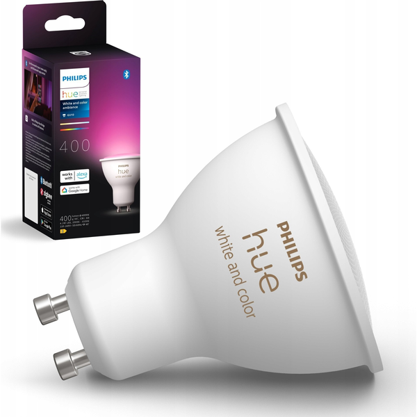LED žárovka Philips HUE GU10 4,2W RGB SMART White and Color Ambiance