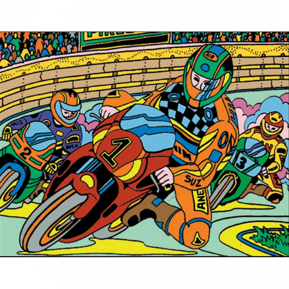 Colorvelvet bársonykép - Motoros (SMALL22)