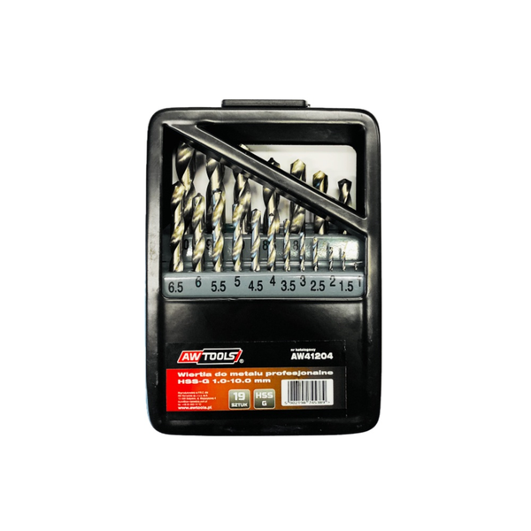 Fémfúrók AWTools aw41204 1,0 - 10,0mm 19 db