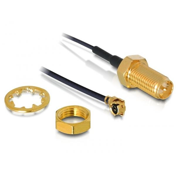Delock antenna kábel RP-SMA csatlakozóelem> MHF /U.FL-LP-068 20cm (88420) (DE88420)