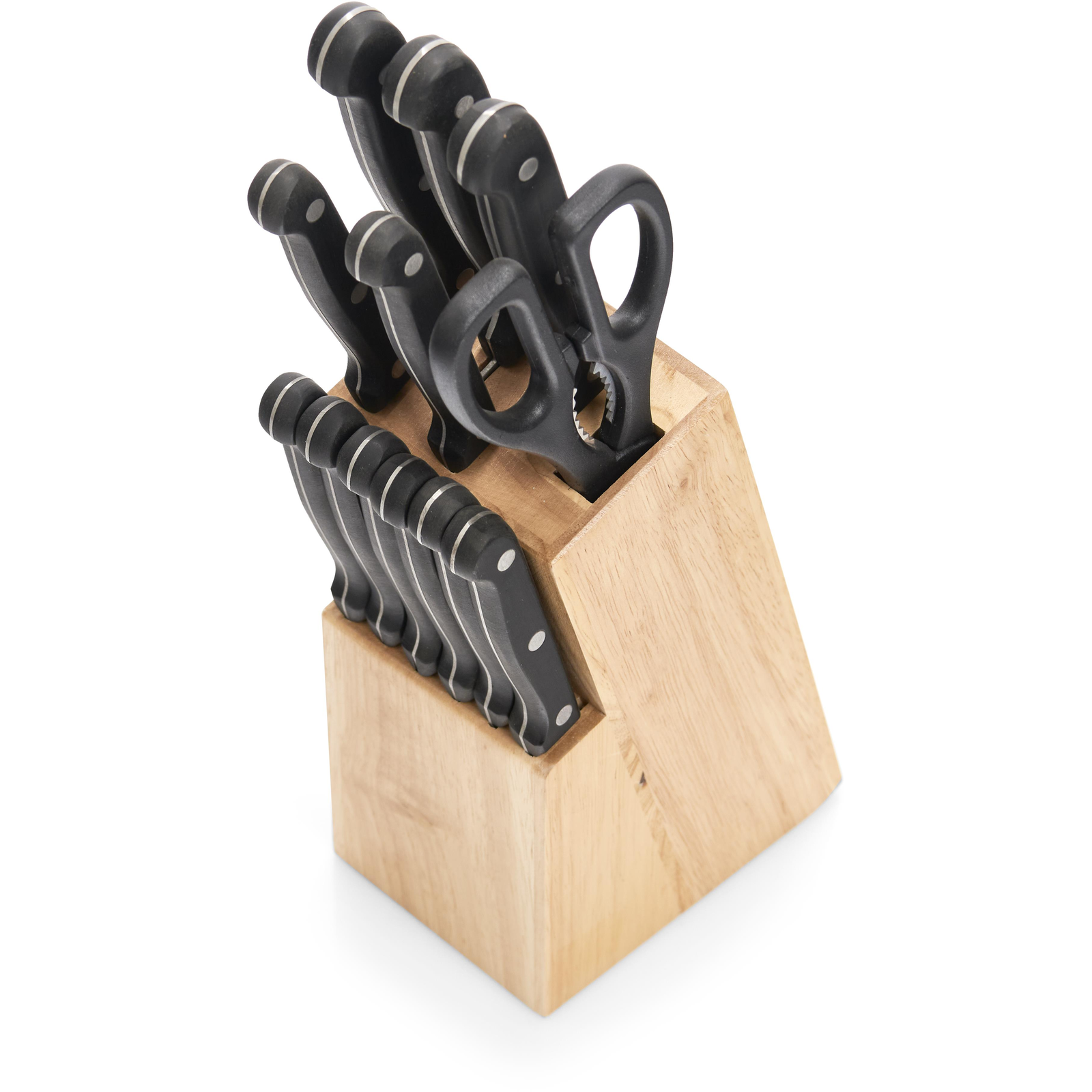 Zeller blokk 12 késsel, gumifa, 9 x 12 x 32,5 cm (24558)