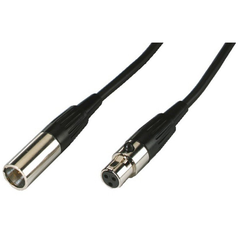 Monacor MCM-500/SW XLR Kábel [1x Mini XLR dugó - 1x Mini XLR alj] 5 m Fekete (0065100)