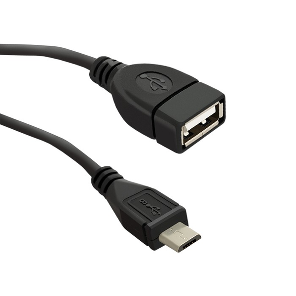 Cablu Qoltec USB OTG 2.0 A Mama la Micro USB B Tata, 20 cm