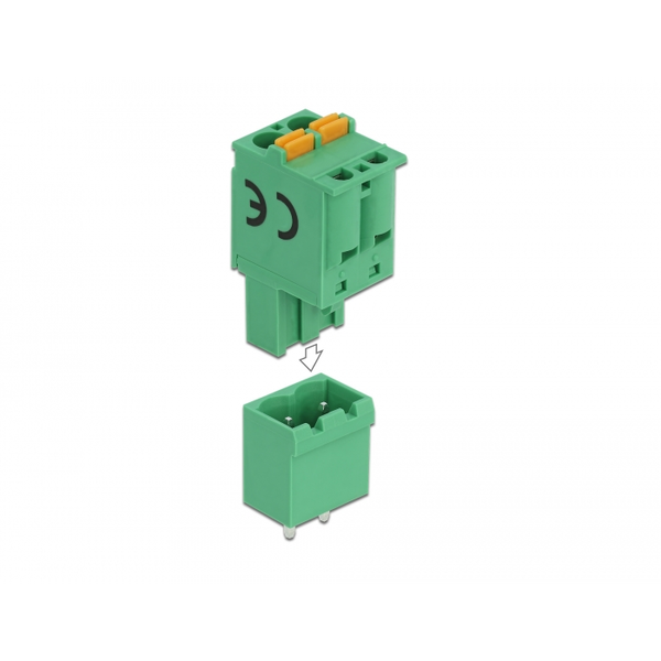 DELOCK Terminalblock Set f. Platine 2 Pin 5,08 mm Rastermaß