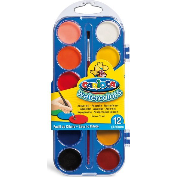 Carioca Watercolors Pintura A Base De Agua Multi Paleta 12 Pieza(s)