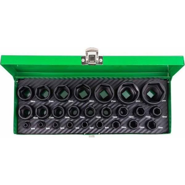  Stahlwille ROCKFORCE NASADKI UDAROWE kpl. 25el.1/2" 1/4"  6-KĄT. (4-32mm)