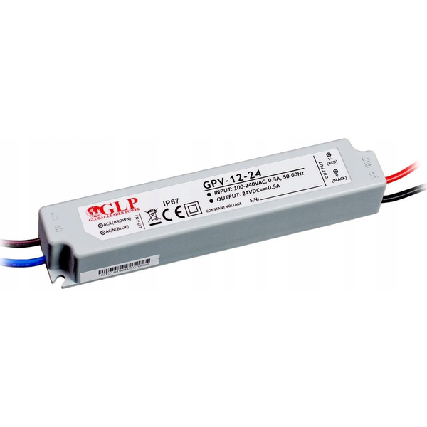 Fuente De Alimentación Estanca 24v Dc - 12w  - Ip67 - Glp