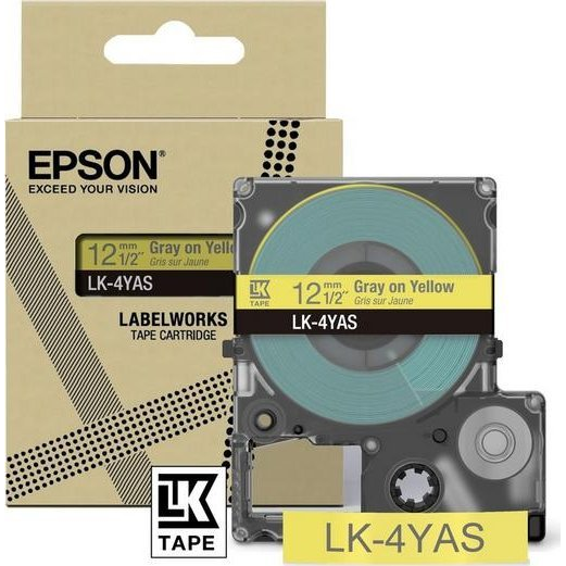 Epson LK-4YAS Grå, Gul