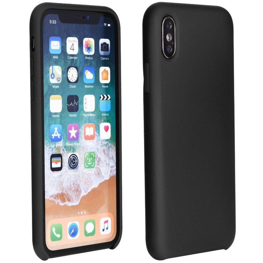 Huawei P Smart (2020), Szilikon tok, Forcell Silicone, fekete (95025)