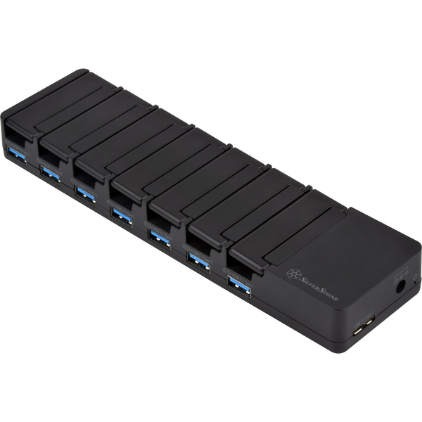 HUB USB SilverStone SilverStone SST-UC03B-PRO - USB Lade Station, 7 Port - 36 Watt