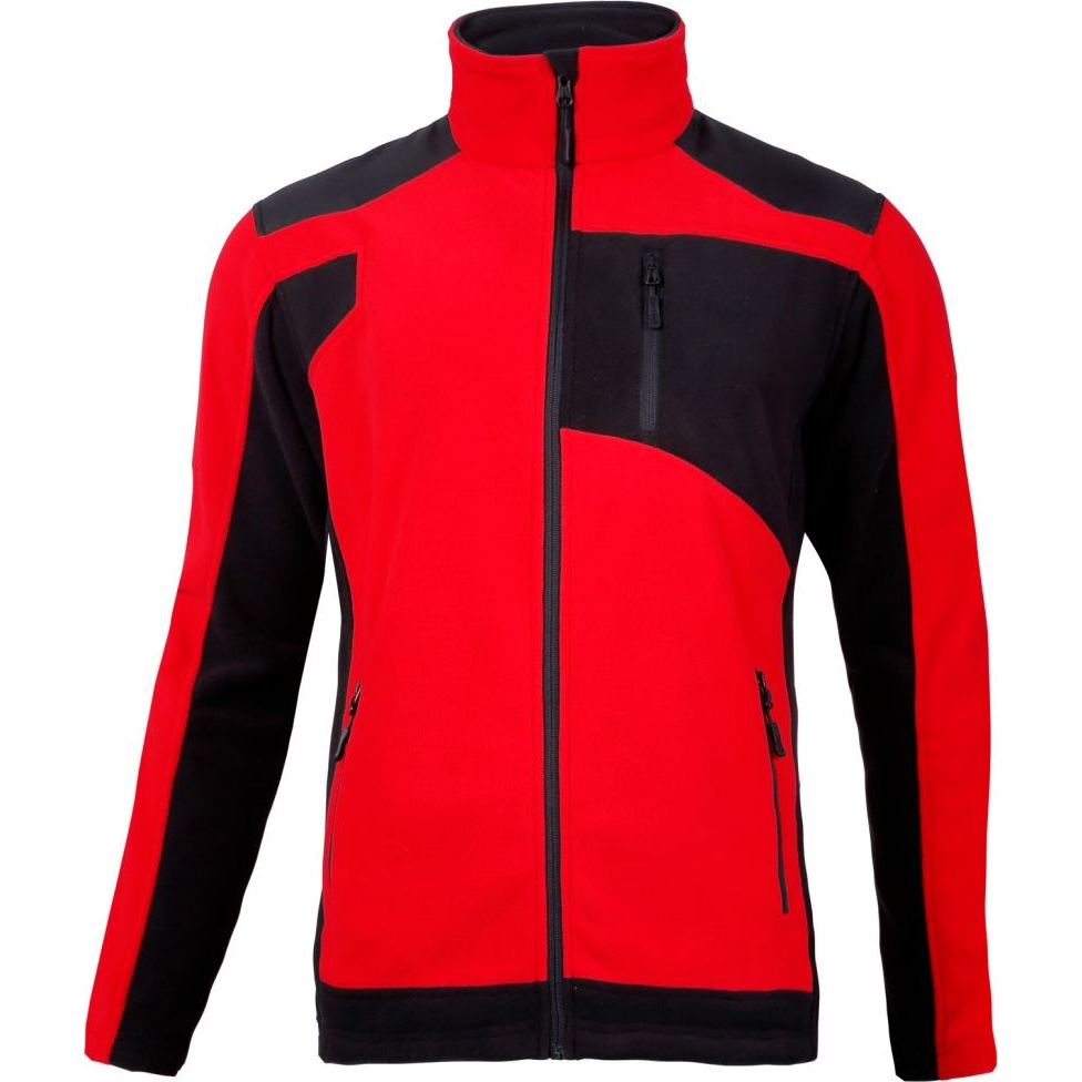 Fleece Pulóver Piros/Fekete Megerősítésekkel, XXXL, Lahti (L4011506)