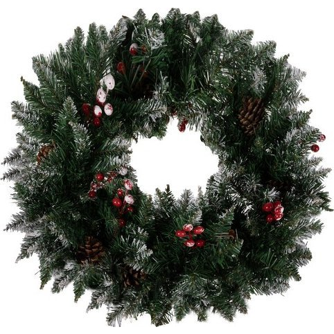 Ruhhy 22302 Díszített karácsonyi koszorú, XL, 45 cm (5900779944787)