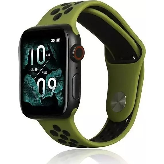  Pasek do smartwatcha Beline Sport Silicone do Apple Watch 42/44/45/49mm zielono-czarny green/black