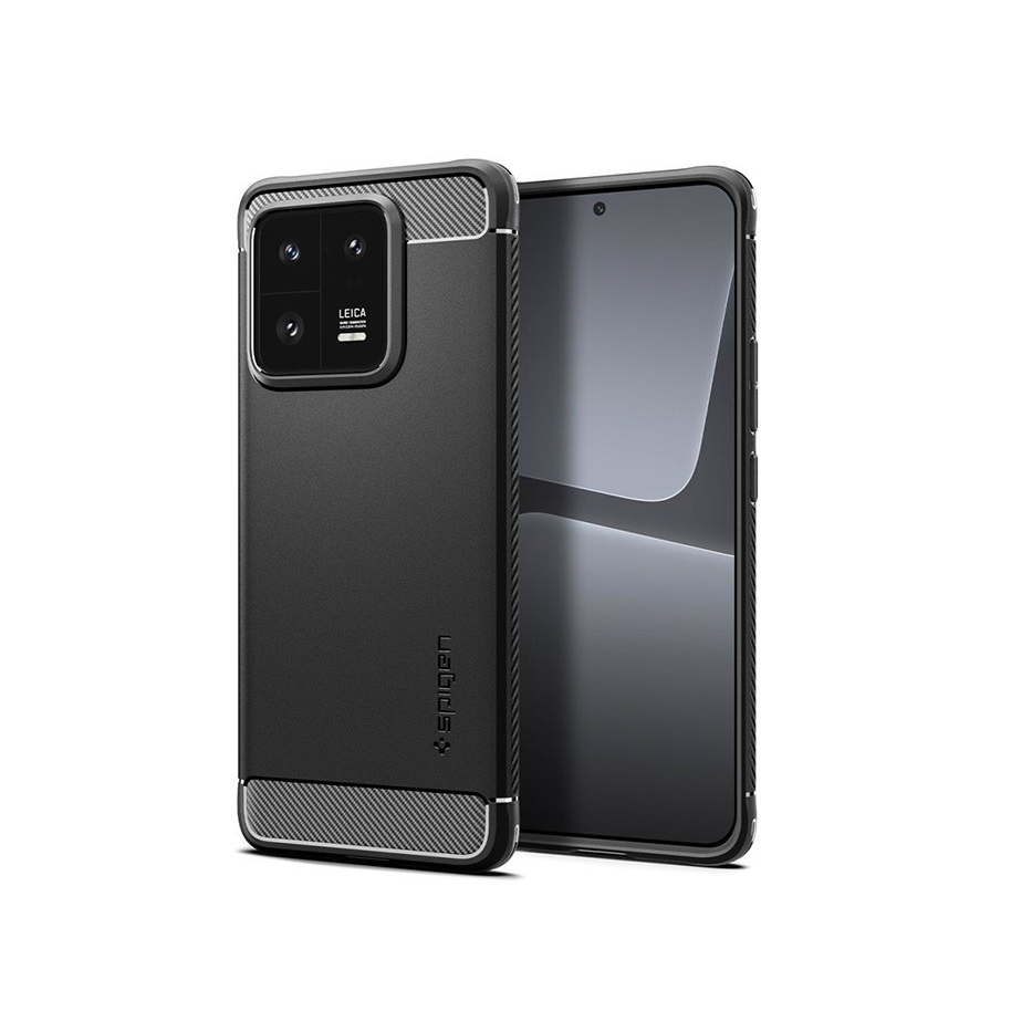 Xiaomi 13 Pro ütésálló hátlap - Spigen Rugged Armor - fekete (SP0228)