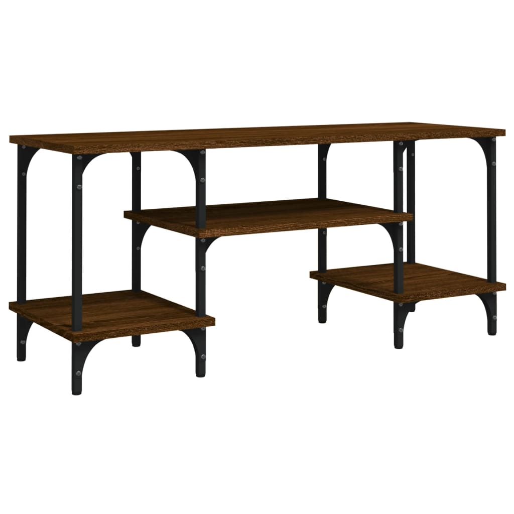 barna tölgyszínű szerelt fa TV-szekrény 102 x 35 x 45,5 cm (826334)