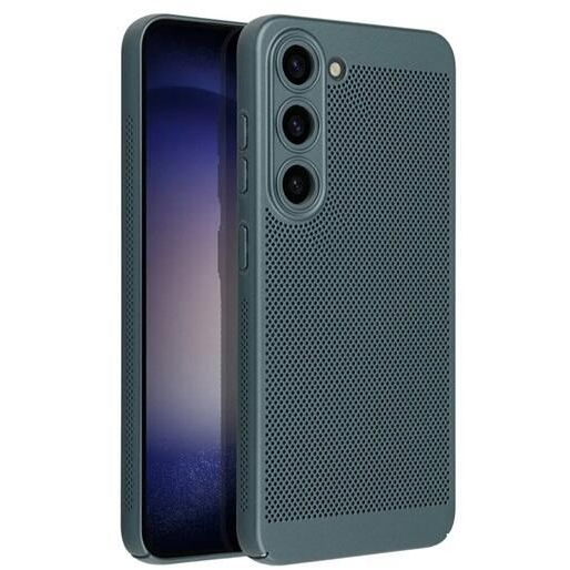 Gigapack Samsung Galaxy A15 5G (SM-A156) légáteresztő, lyukacsos műanyag tok sötétzöld (GP-151566) (GP-151566)