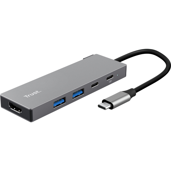 Trust 26062 interface hub USB Type-C Grijs