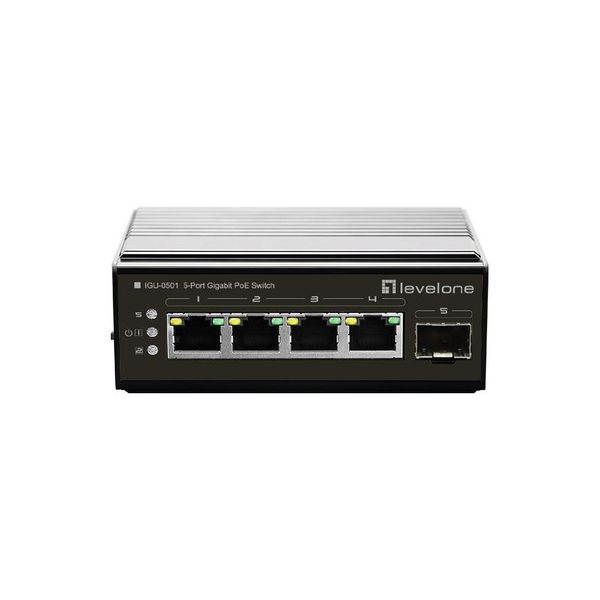 LevelOne IGU-0501 мрежов суич Gigabit Ethernet (10/100/1000) Захранване по Ethernet (PoE) Черен