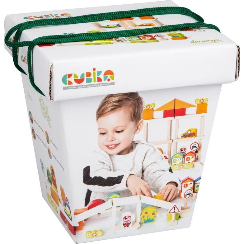 Fa Építőkocka Fiúknak 54 Darabos Készlet (6513913)