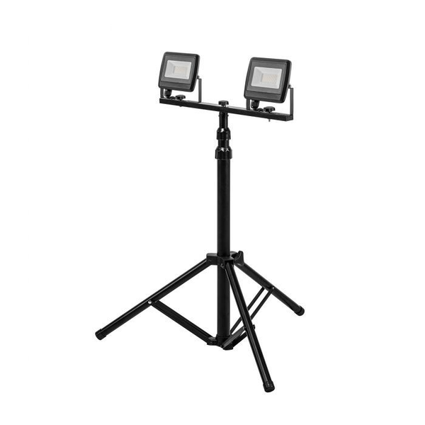 Проектор Neo 2x30W, SMD LED, 5400lm 230V, височина 1.8m, със статив, черен