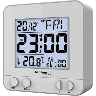 Techno Line (WT235 si) Rádiójel vezérlésű Ébresztőóra Ezüst Riasztási idők 1 (WT235 si)