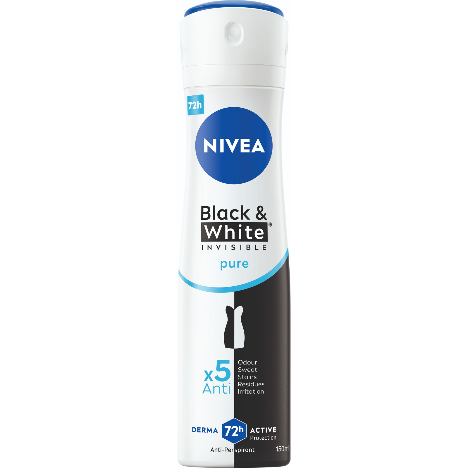 NIVEA Black & White Invisible Pure 150 ml (4005808728879)