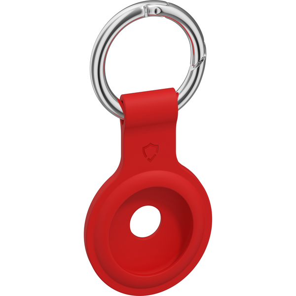 AlzaGuard Silicone Airtag Keychain, piros