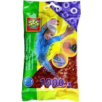 SES Creative Beedz Children's packet of 1000 Brown Iron on Beads Cuenta para planchar