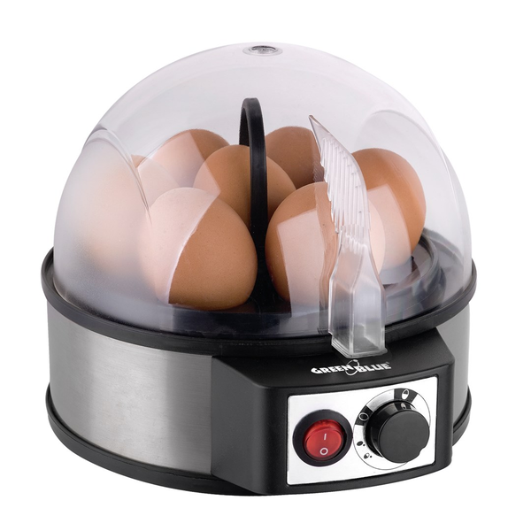 Aparat de fiert oua GreenBlue GB573, 7 oua, 400W, argintiu
