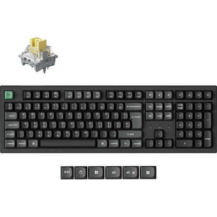 Клавиатура Keychron K10 Ultra 8K — K10U-H4P-HU, унгарска подредба, черна