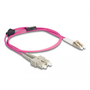 Delock Optikai kábel fém megerősítéssel LC Duplex - SC Duplex Multi-mód OM4 1 m (87916)