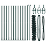 Lánc kerítés 2 db Zöld Porfestett acél 1 x 25 m Nehéz súlyú