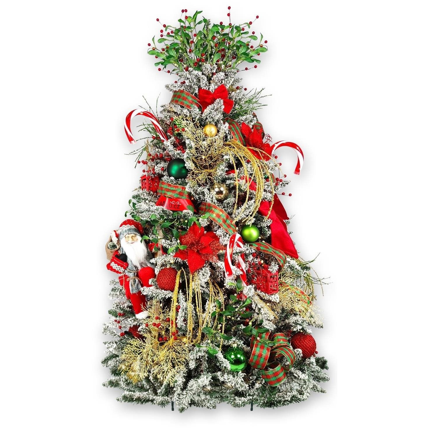 LAALU feldíszített karácsonyfa - Santa Claus, 87 dísz, 150 cm (LAU-2401-OZ-150V)