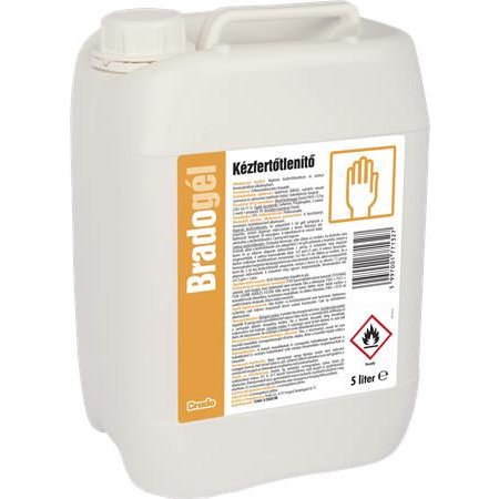 Bradogél alkoholos kézfertőtlenítő gél 5 liter (22234) (brado22234)