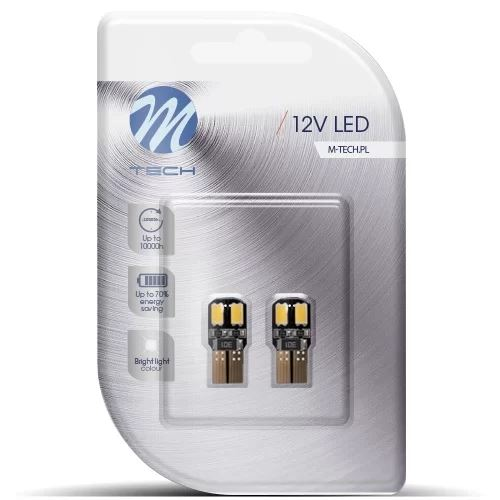 M-Tech T10 LED P 4x5730 SMD Can-Bus fehér színű pár (72LB323W) (72LB323W)